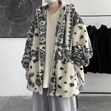 冬季新款港风大皂风腰果花羊羔毛棉衣M6688，男装棉衣，电商A132（原电商B245）