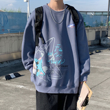港风卫衣秋冬新款2021宽松圆领印花卫衣WY003-P50，男装卫衣，电商A132（原电商B245）