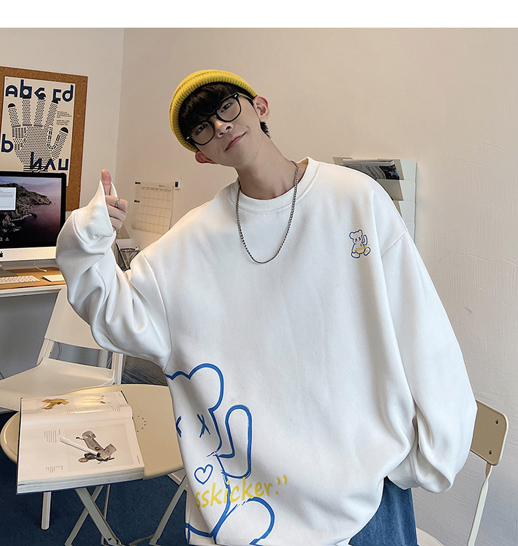 2022新款百搭宽松粉色卫衣/学生外套WY004-P38,男装卫衣,电商A132（原电商B245）