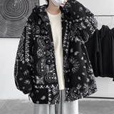 冬季新款港风大皂风腰果花羊羔毛棉衣M6688，男装棉衣，电商A132（原电商B245）