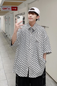 2022夏季新款男女衬衫时尚短袖衬衣 CS011图片