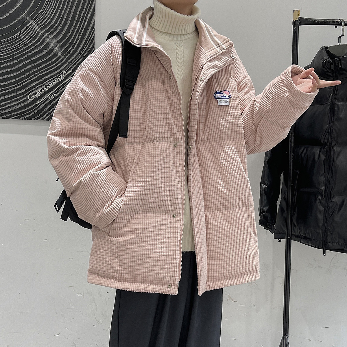 港风秋冬新款灯芯绒棉衣百搭棉服M6007,男装棉衣,电商A132（原电商B245）