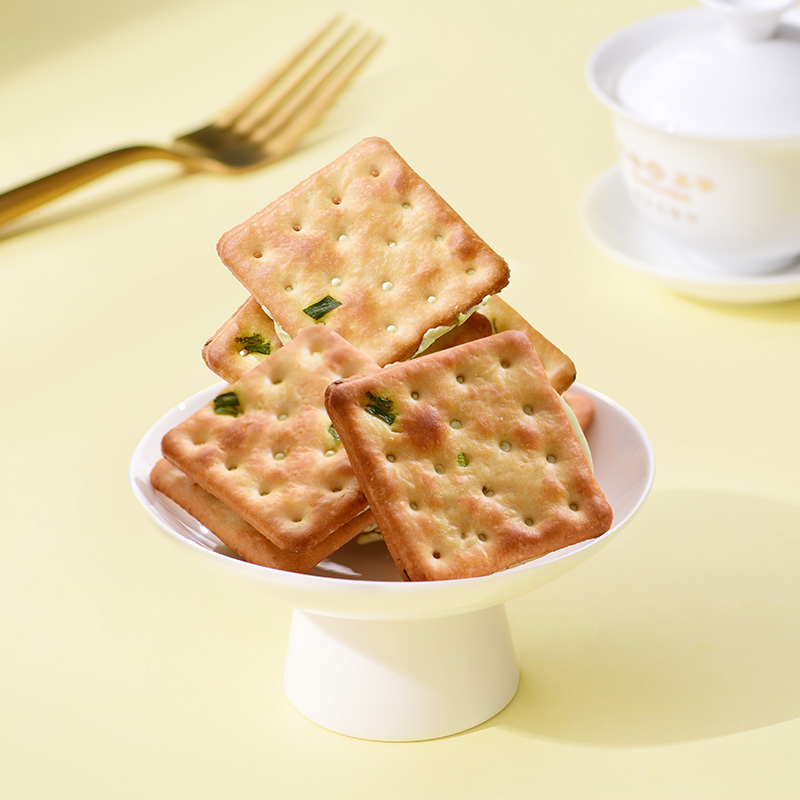 天福茗茶 绿茶牛轧饼 特色小吃饼干 美味茶食品 240克装