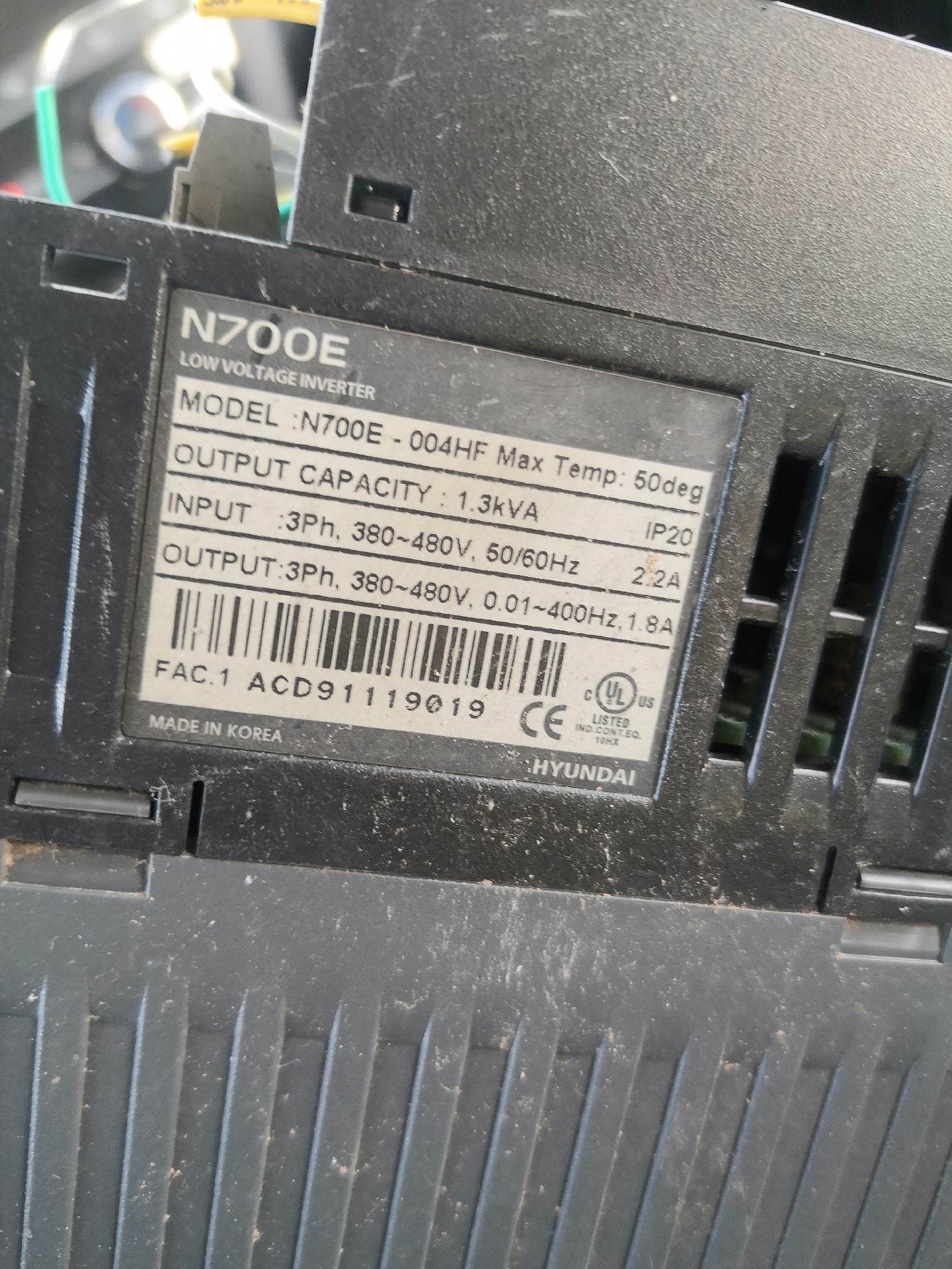 询价原装韩国现代HYUNDAI变频器N700E 0.4kw变频器议价属于什么档次？