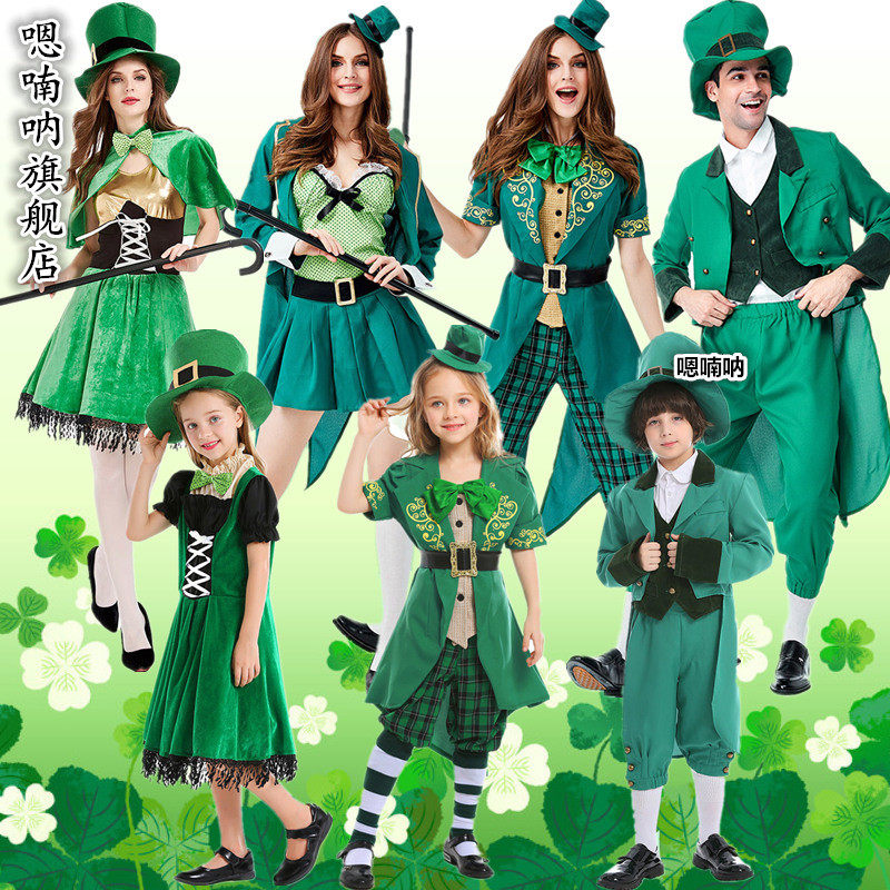 绿野仙踪爱尔兰妖精服cos服奥兹国服装绿精灵扮演服圣帕特里克节
