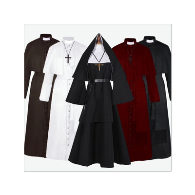 成人修女服装男牧师舞台剧