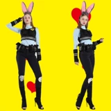 Хэллоуинская девочка Crazy Animal City Cosplay Clothing Аниме кролика Антропоморфная одежда Джуди