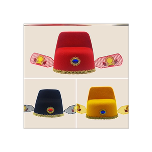 状元帽成人儿童明代乌纱帽新郎帽戏剧道具秀才财神帽子古代唱戏帽