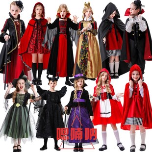 万圣节cos儿童魔法师服装僵尸吸血鬼小红帽女巫服饰衣服裙子装扮