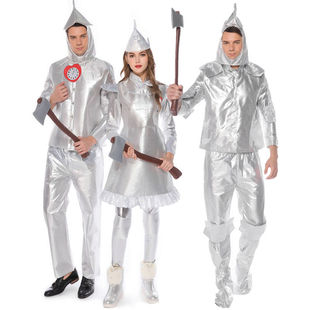 新款 COS情侣锡人机器人服 银色铁皮人演出服万圣节绿野仙踪服装