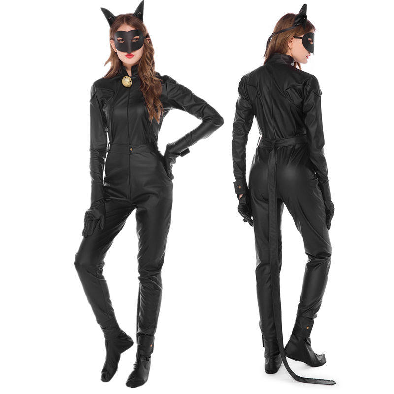万圣节猫女郎cosplay服装蝙蝠侠连体野猫服蒙面女侠制服ds演出服
