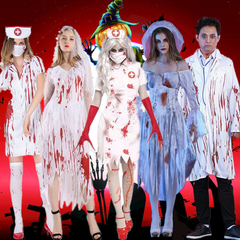 万圣节服装成人恐怖丧尸服鬼新娘僵尸服血腥医生护士吸血鬼衣服女