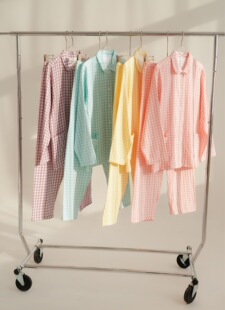 长裤 无侧缝棉质长袖 家居服 睡衣裤 日系无印糖果色水洗双层纱情侣款