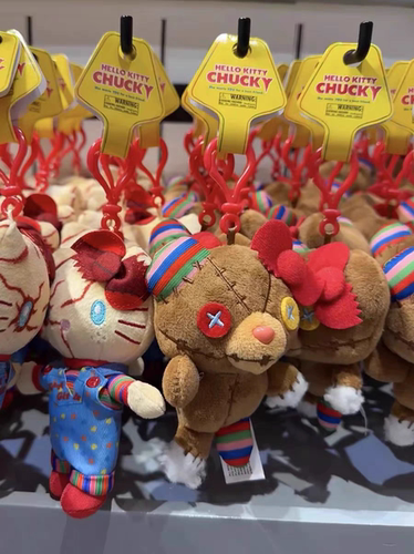 纯原万圣节系列鬼娃凯蒂猫缝线小熊毛绒玩具包包挂件挂饰礼