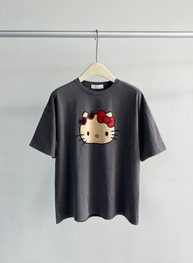Airspace Hello Kitty百搭kt猫古着风宽版短袖T恤上衣