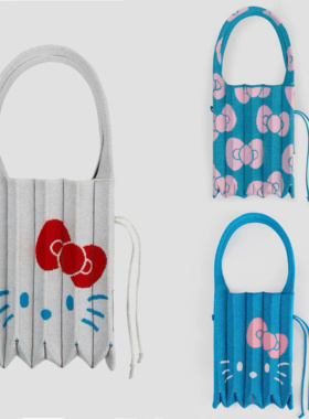 纯原现货JOSEPH&STACEY韩国代购款可爱卡通联名百褶手提包