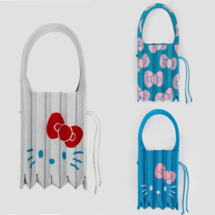 纯原现货JOSEPH&STACEY韩国代购款可爱卡通联名百褶手提包