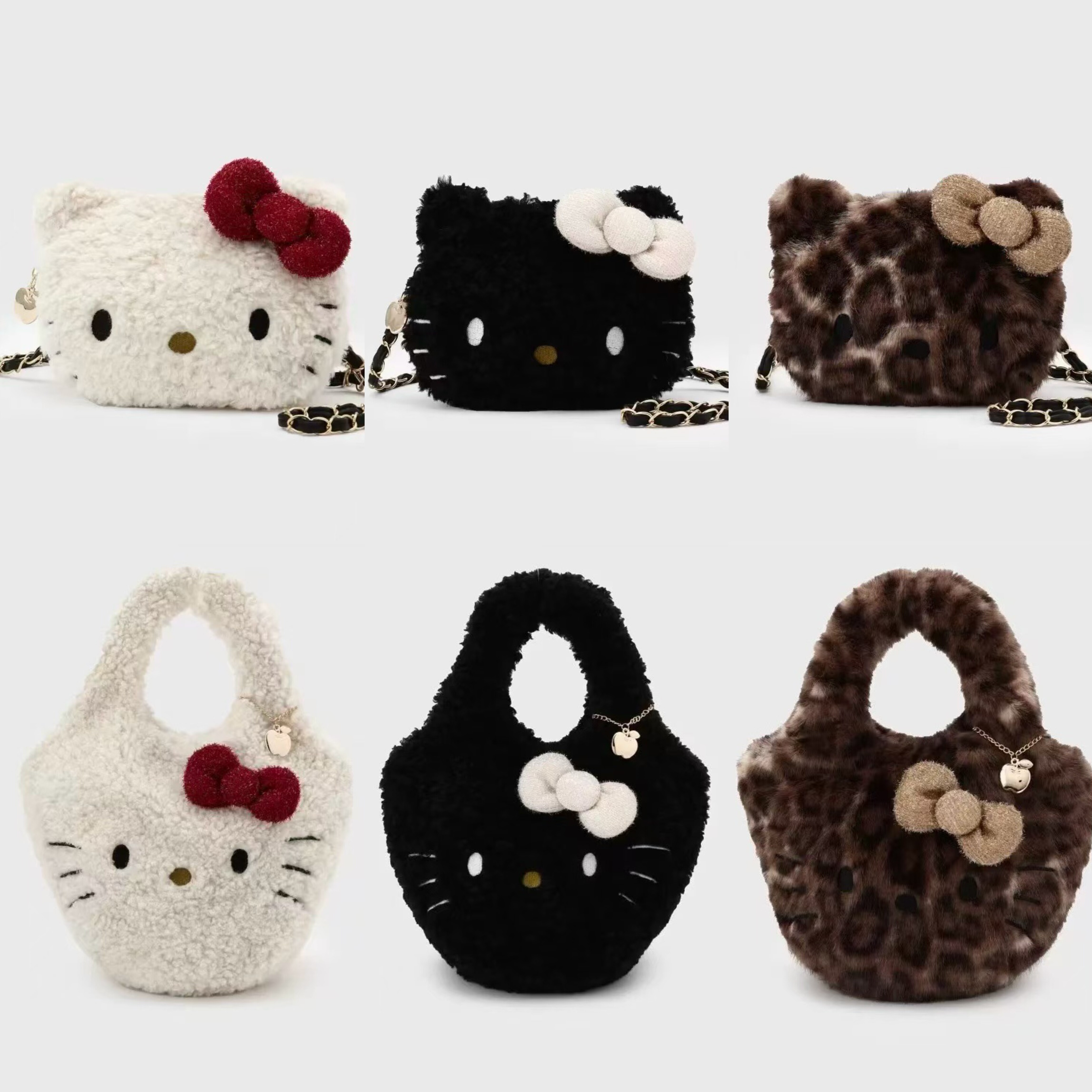 纯原现货联名可爱凯蒂猫毛绒斜挎包蝴蝶结小物收纳化妆包零钱包,模玩/动漫/周边/娃圈三坑/桌游,动漫背包/钱包/箱包,淘宝优惠券,粉丝福利购,淘宝优惠卷