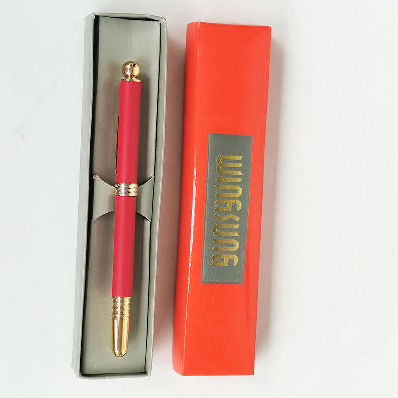 老库存永生536钢笔红色磨砂金属杆明尖女生书写练字办公文具吸墨