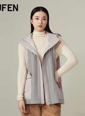 FUFEN福芬薄款马夹新款秋冬宽松舒适外穿马甲上衣BX-18085