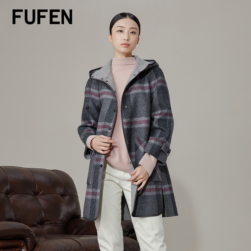 时尚连帽，直筒中长款