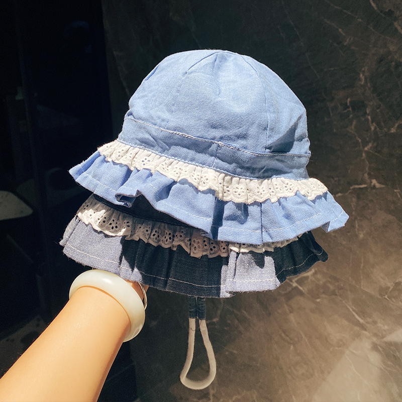木耳花边公主宝宝渔夫帽