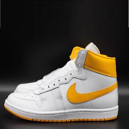 Nike耐克Air Ship Tech Grey男高帮白黄灰皮革板鞋DX4976-107