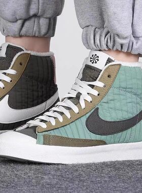 Nike/耐克 Blazer Mid 77开拓者中帮加绒女款休闲板鞋 DO5216-331