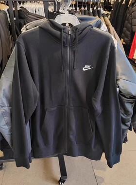 耐克男子2024冬季新款法式毛圈经典街头风连帽夹克外套HV1064-010