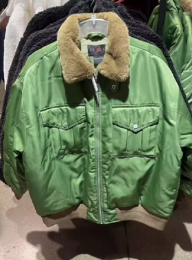 Nike/耐克 Jordan女子防风保暖运动休闲翻毛领棉服外套FB5089-340