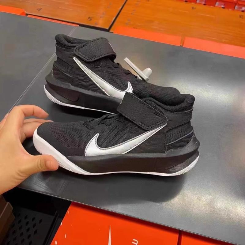 Nike 耐克 中童耐磨训练减震魔术贴运动篮球鞋DD7302-004
