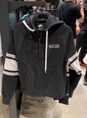 Nike耐克外套男2019春秋加绒AIR运动宽松连帽夹克BV5150-010