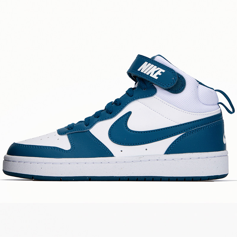 NIKE COURT 2 MID 耐克大童复古纯白中帮休闲鞋滑板鞋 CD7782-108