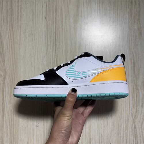 Nike Court Borough Low 2 白绿 大童低帮休闲板鞋 DX5767-111