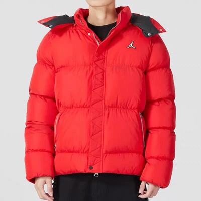 Nike/耐克百搭简约男装冬季红色外套运动休闲棉服 DQ8105-612