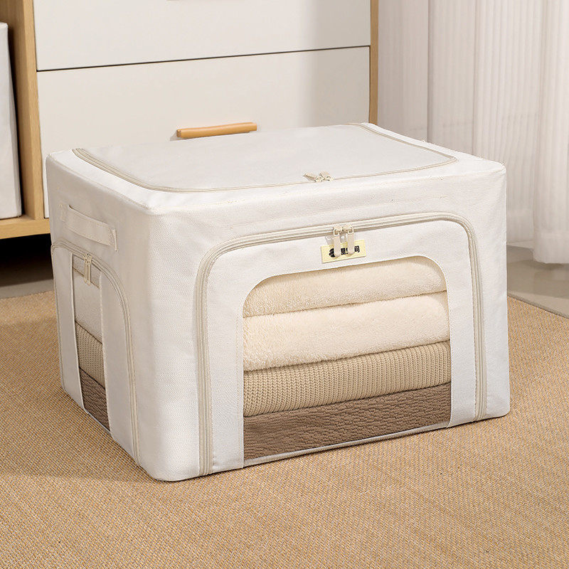 【整理师专用】真棉麻收纳箱 家用衣物被子折叠百纳箱 衣柜专用QX