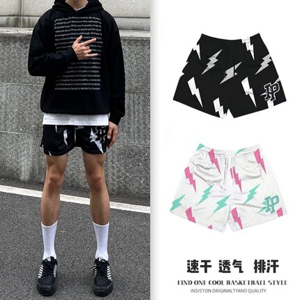 美式篮球短裤男夏季潮牌速干三分裤宽松透气四分不过膝沙滩运动裤