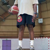 薄款 男夏季 透气跑步休闲速干冰丝弹力训练潮 篮球四分运动短裤 美式