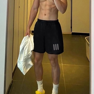 夏季港风夏季潮牌休闲短裤男生百搭高街ins五分裤字母印花大码短