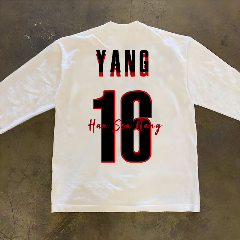 开拓者杨瀚森16号球衣篮球短袖T