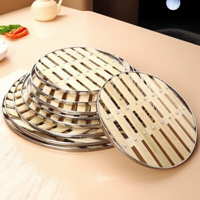 钢边竹篦子蒸片家用蒸馍垫