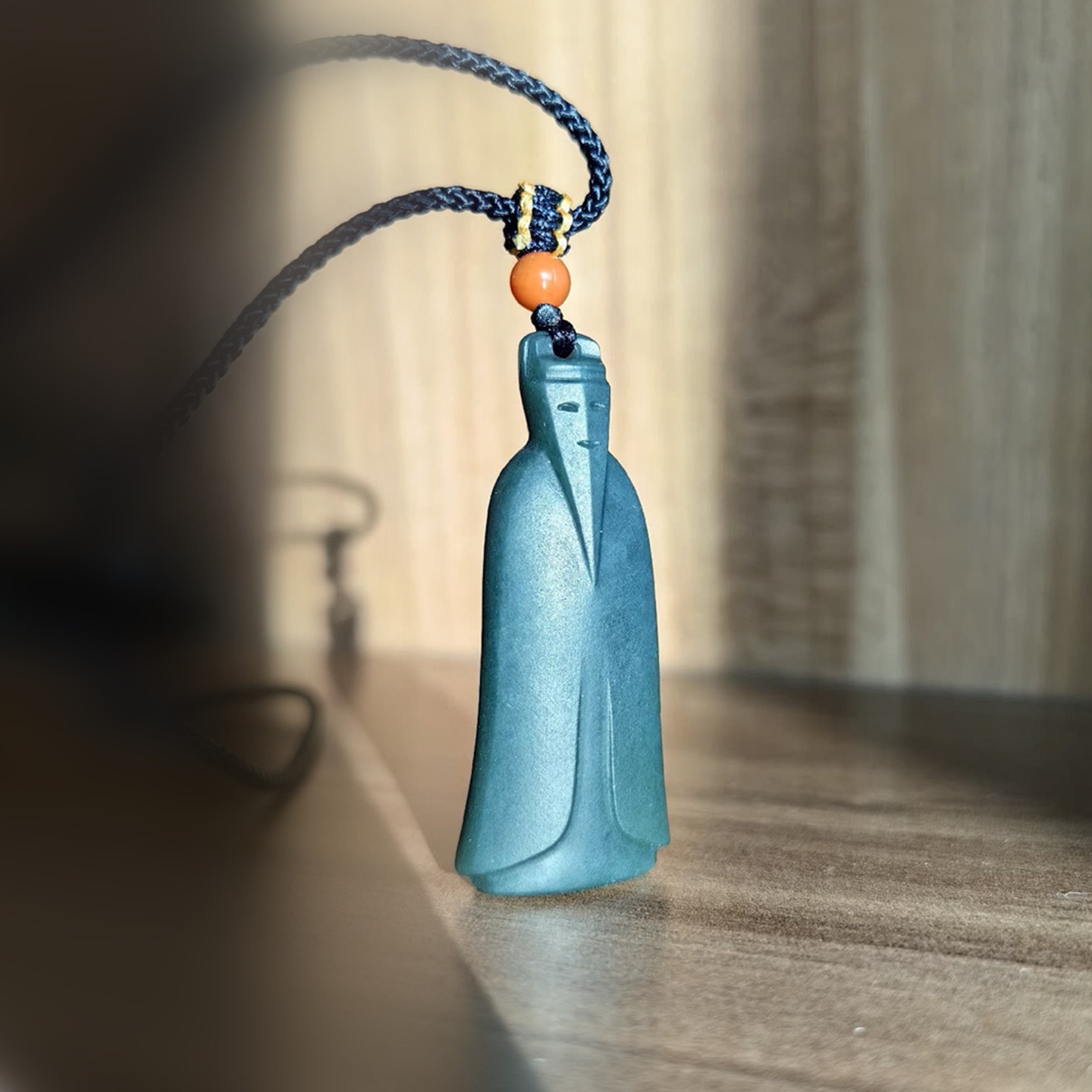 和田玉翁仲吊坠男女士青玉翁仲