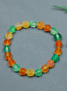 玛瑙多宝多棱手串男女情侣玉髓