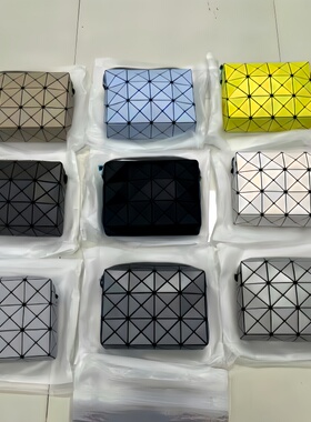 日本菱格包Cuboid丘比特三格大号方盒包手机包几何菱形单肩小挎包