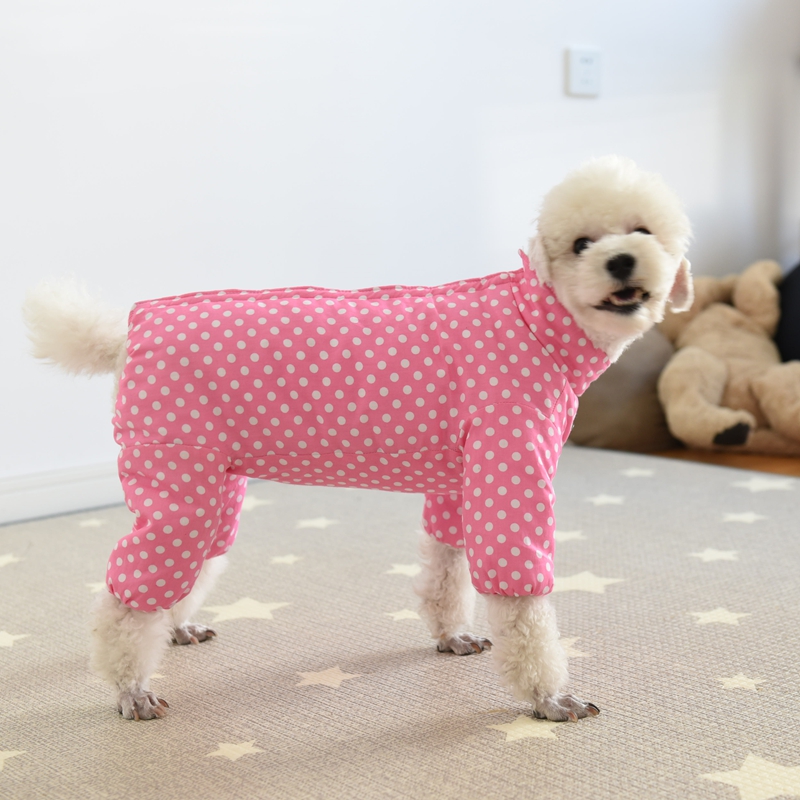 小狗狗包肚子四脚棉裤冬季加厚泰迪棉裤比熊衣服西高地冬装全棉