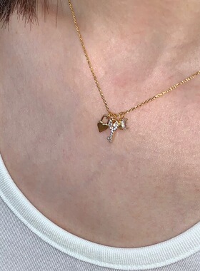 小众简约爱心锁头钥匙项链精致时尚气质百搭锁骨链送女友高级礼物