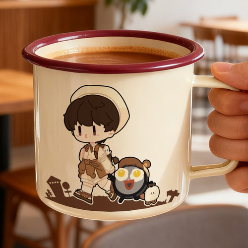 周深周可可水杯搪瓷杯马克杯周边