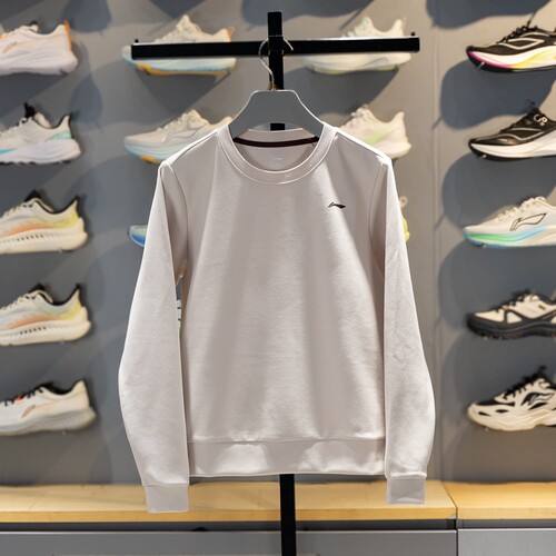 李宁女子卫衣2026春季新品健身系列舒适保暖针织无帽上衣AWDW074