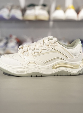 李宁女子板鞋2025春季新款FUTURE FLOW舒适软弹经典休闲鞋AGCV008