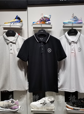 李宁polo衫短袖2022夏新款男子韦德系列纯棉翻领运动休闲 APLS091